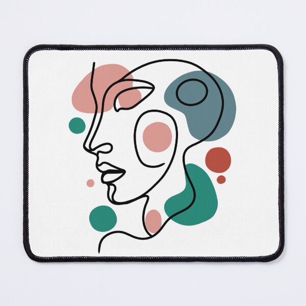 Item preview, Abstract Line Face: Modern Minimalist Art designed and sold by lavavamp.