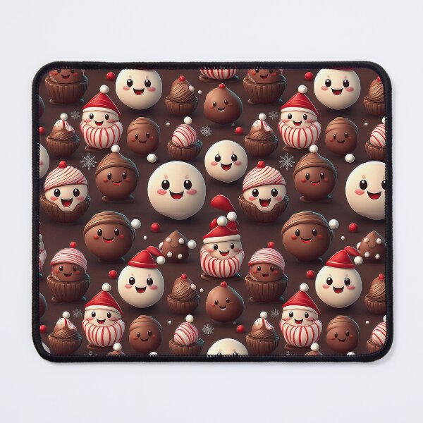 Item preview, Festive Feast: A festive pattern with chocolates arranged on a platter, surrounded by other holiday treats like cookies and cakes. designed and sold by Grang Art Artistic Designs.