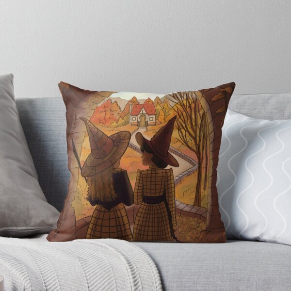 Item preview, Witches Going Home from Magic School on an Autumn Day  designed and sold by AinaDuch.