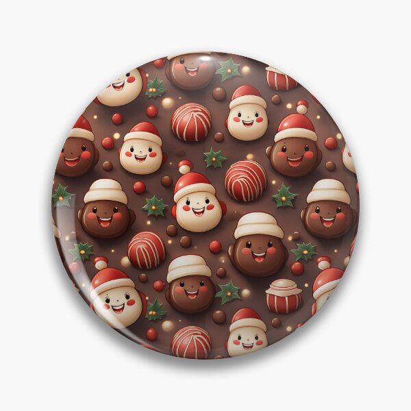 Item preview, Joyful Chocolates: A joyful pattern with chocolates shaped like smiling faces, spreading cheer and happiness. designed and sold by Grang Art Artistic Designs.