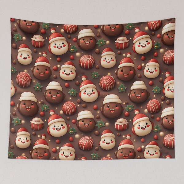 Item preview, Joyful Chocolates: A joyful pattern with chocolates shaped like smiling faces, spreading cheer and happiness. designed and sold by Grang Art Artistic Designs.