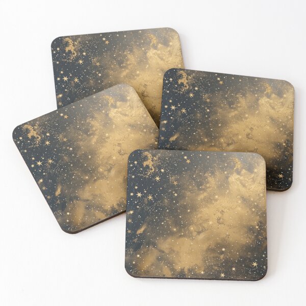 Item preview, Blue gold galaxy nebula cosmic stars- astronomy  designed and sold by cocomelon168.