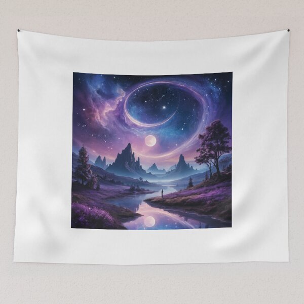Item preview, Mystical Night Sky with Crescent Swirls and Reflections designed and sold by PRIME4YOU.