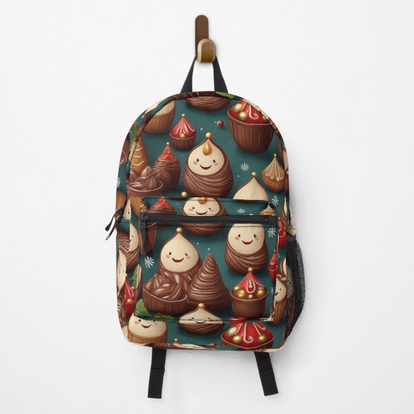 Item preview, Truffle Wonderland: A magical pattern with chocolates nestled among trees and snowflakes designed and sold by Grang Art Artistic Designs.