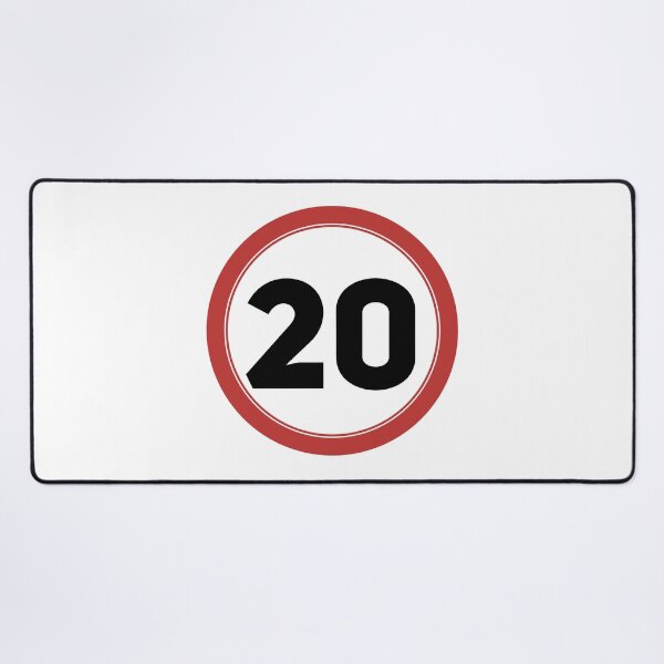 Item preview, Speed limit 20, happy 20th birthday designed and sold by Wolagno.