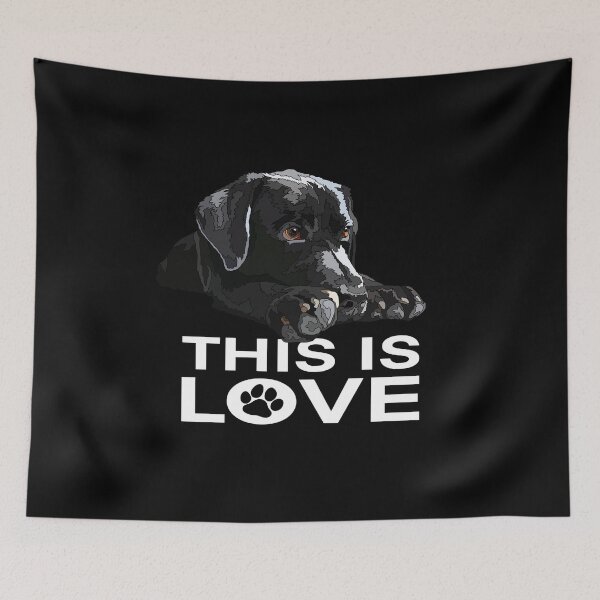 Item preview, This Is Love Black Lab Puppy designed and sold by Just-Arts-4U.