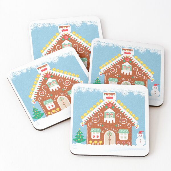 Item preview, Colorful Candy Gingerbread House with Snowman designed and sold by MarikaJohnson.