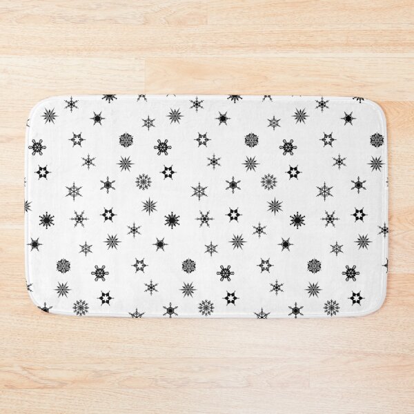 Item preview, Geometric snowflakes in black designed and sold by blursbyai.