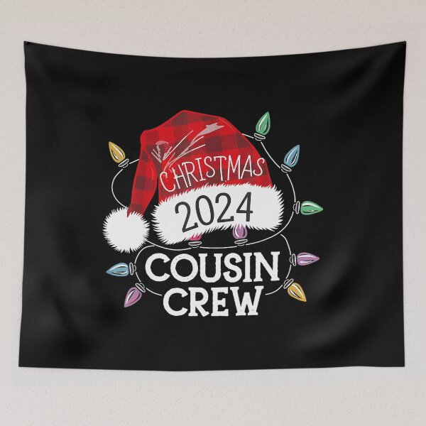 Item preview, Christmas 2024 Cousin Crew Xmas Lights Santa Hat Pajamas designed and sold by Tae-bois.