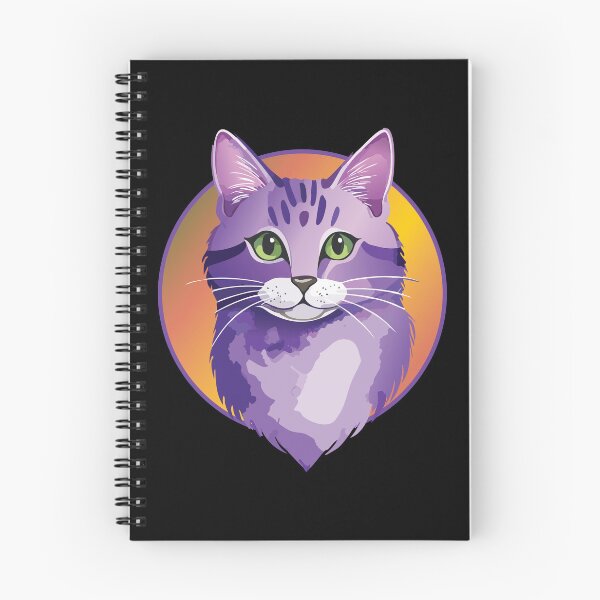 Artikelvorschau, Lila Katze mit sonnigem Hintergrund entworfen und verkauft von blueskiesforme.