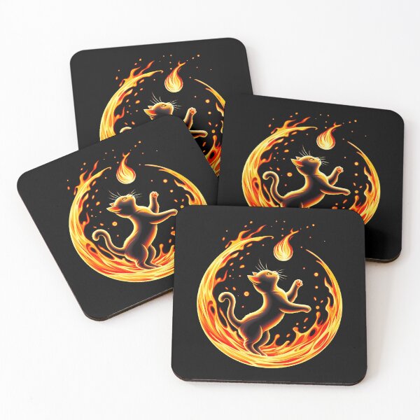Item preview, Lava Fire Kitten Playing with Fireball, Ai Generated Art  designed and sold by ACC .