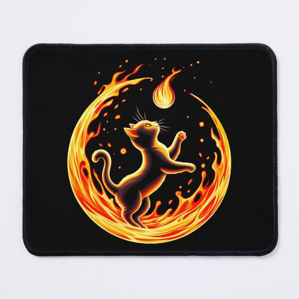 Item preview, Lava Fire Kitten Playing with Fireball, Ai Generated Art  designed and sold by ACC .