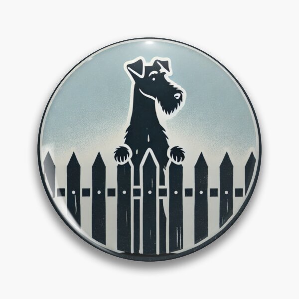 Item preview, Watchful terrier guarding his house! designed and sold by silhouettedogs.