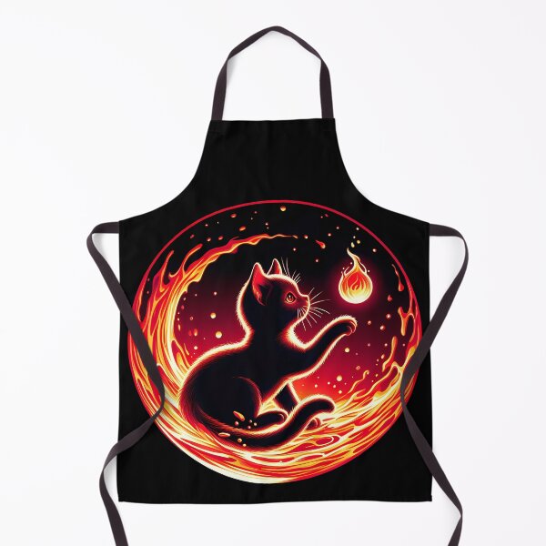 Item preview, Lava Fire Kitten Playing with Fireball, Ai Generated Art  designed and sold by ACC .