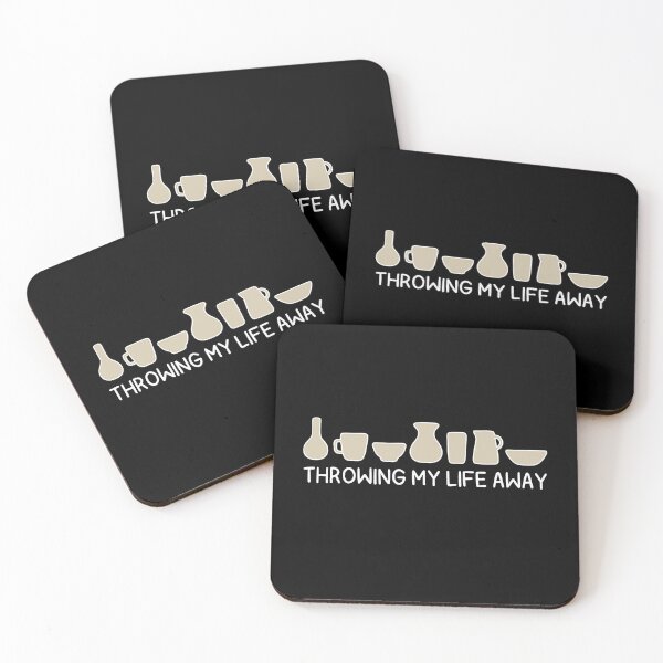 Item preview, (Version for DARK COLORED Items) THROWING MY LIFE AWAY (Pottery) designed and sold by chicorycreative.