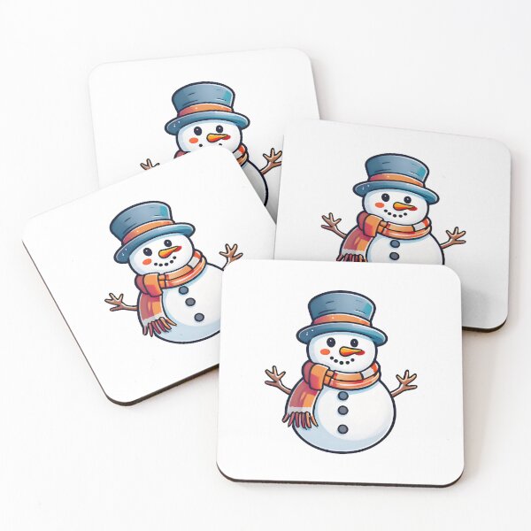 Item preview, Cheerful Snowman in carton Design with Blue Hat and Orange Scarf. designed and sold by HEMRO.