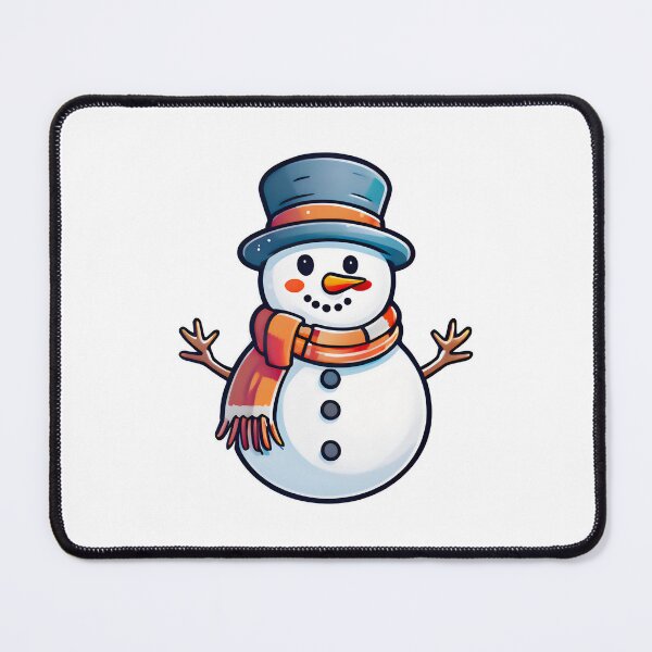 Item preview, Cheerful Snowman in carton Design with Blue Hat and Orange Scarf. designed and sold by HEMRO.