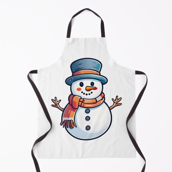 Item preview, Cheerful Snowman in carton Design with Blue Hat and Orange Scarf. designed and sold by HEMRO.