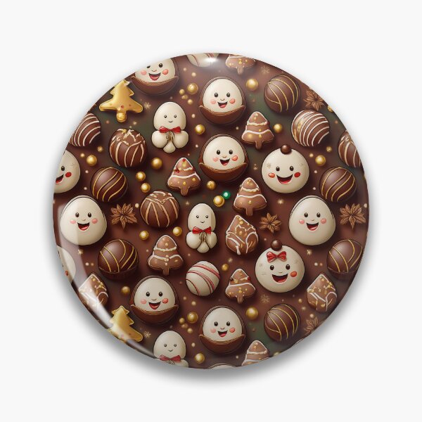 Item preview, Festive Feast: A festive pattern with chocolates arranged on a platter, surrounded by other holiday treats. designed and sold by Grang Art Artistic Designs.