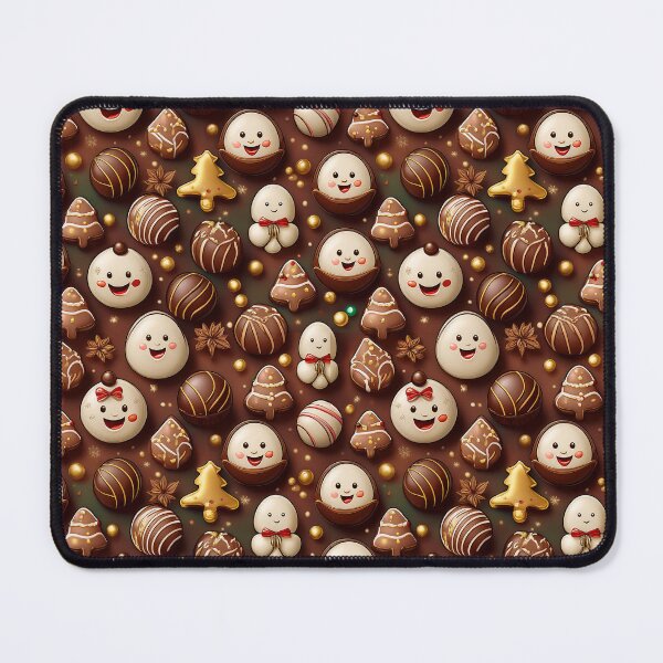 Item preview, Festive Feast: A festive pattern with chocolates arranged on a platter, surrounded by other holiday treats. designed and sold by Grang Art Artistic Designs.