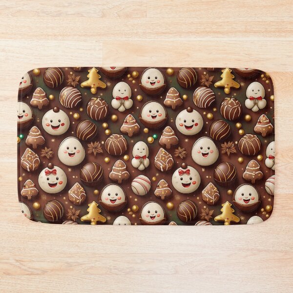 Item preview, Festive Feast: A festive pattern with chocolates arranged on a platter, surrounded by other holiday treats. designed and sold by Grang Art Artistic Designs.