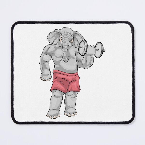 Item preview, Elephant Bodybuilder Dumbbell Bodybuilding designed and sold by Snabdesign84.