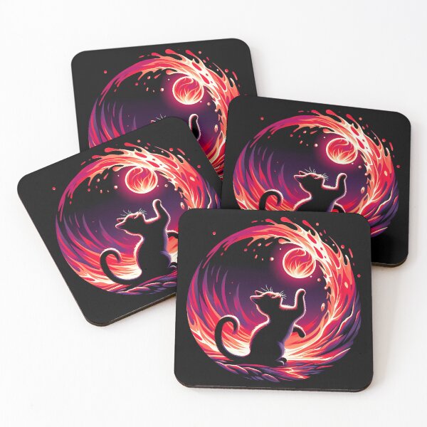 Item preview, Lava Fire Kitten Playing with Fireball, Ai Generated Art  designed and sold by ACC .