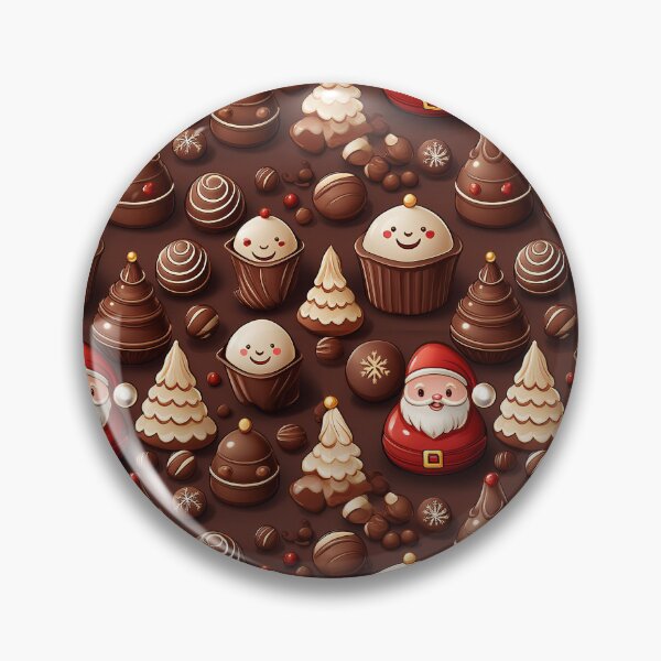 Item preview, Whimsical Chocolates: A whimsical pattern with chocolates shaped like Christmas trees and Santa Claus, adding a touch of magic to any project. designed and sold by Grang Art Artistic Designs.