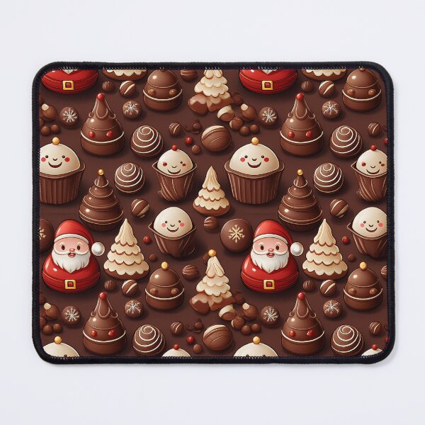 Item preview, Whimsical Chocolates: A whimsical pattern with chocolates shaped like Christmas trees and Santa Claus, adding a touch of magic to any project. designed and sold by Grang Art Artistic Designs.
