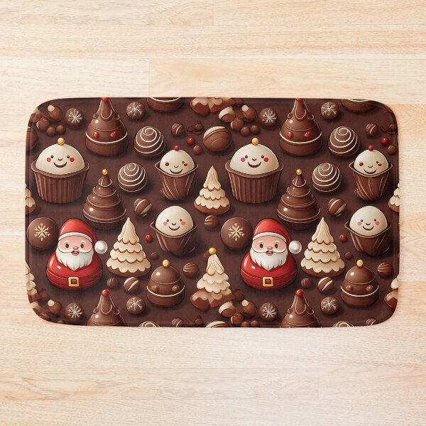 Item preview, Whimsical Chocolates: A whimsical pattern with chocolates shaped like Christmas trees and Santa Claus, adding a touch of magic to any project. designed and sold by Grang Art Artistic Designs.
