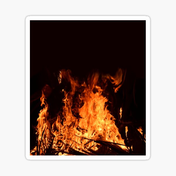 Artikel-Vorschau von Feuer, Flammen in der Nacht, Lagerfeuer, designt und verkauft von cool-shirts.
