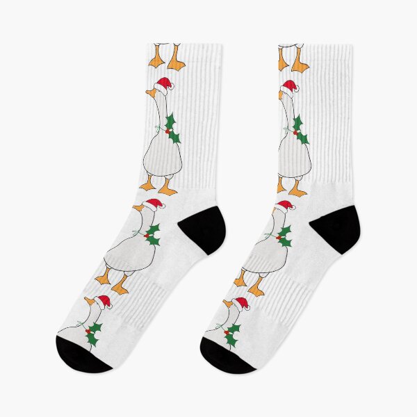 Item preview, Cute Christmas Goose With Santa Hat and Holly designed and sold by Prim Pixel Studio.