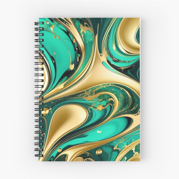 Item preview, A marble emerald and gold swirl pattern designed and sold by Moonde04.