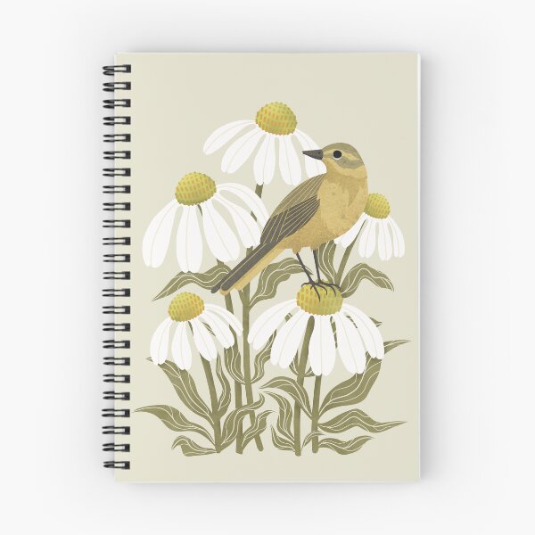 Item preview, Yellow Wagtail on White Coneflowers  designed and sold by littleclyde.