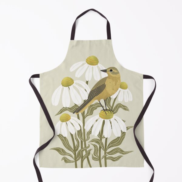 Item preview, Yellow Wagtail on White Coneflowers  designed and sold by littleclyde.