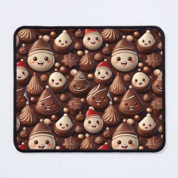 Item preview, Playful Chocolates: A playful pattern with chocolates shaped like funny cartoon characters, perfect for adding a touch of fun to any project. designed and sold by Grang Art Artistic Designs.