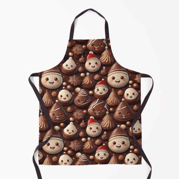 Item preview, Playful Chocolates: A playful pattern with chocolates shaped like funny cartoon characters, perfect for adding a touch of fun to any project.  designed and sold by Grang Art Artistic Designs.