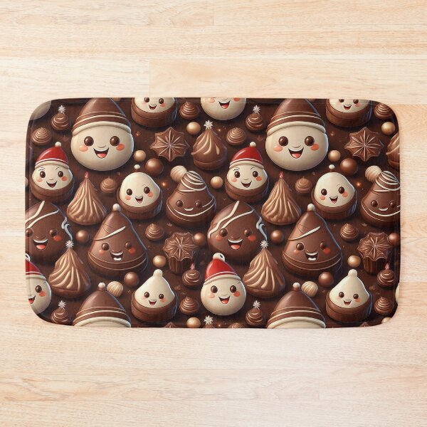 Item preview, Playful Chocolates: A playful pattern with chocolates shaped like funny cartoon characters, perfect for adding a touch of fun to any project.  designed and sold by Grang Art Artistic Designs.
