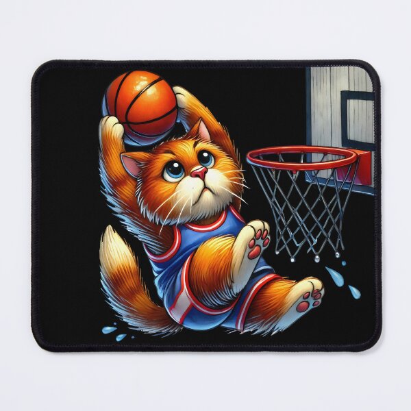 Item preview, Cat in action with a basketball ball. designed and sold by Cherry-Cat.