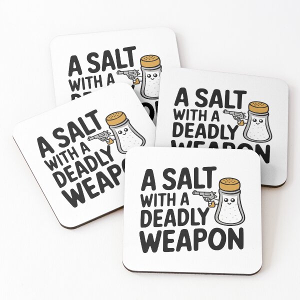 Item preview, A Salt With A Deadly Weapon! Funny Salt Shaker Pun designed and sold by PMCreative.
