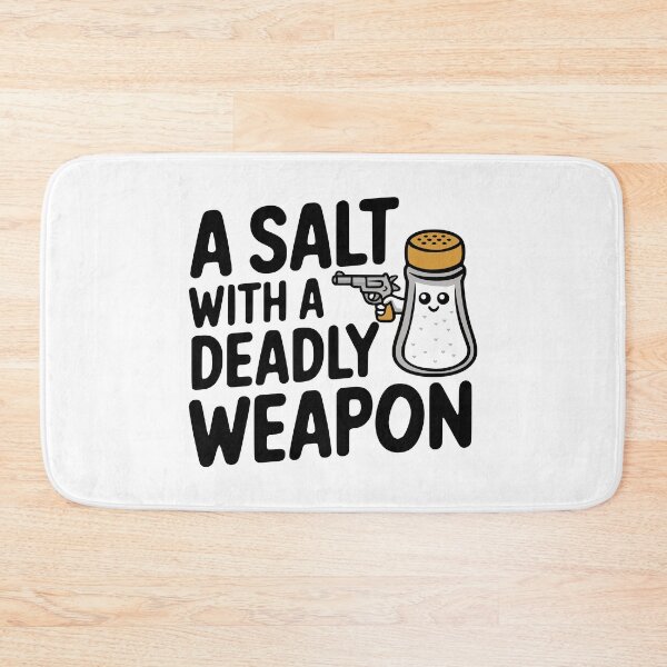 Item preview, A Salt With A Deadly Weapon! Funny Salt Shaker Pun designed and sold by PMCreative.