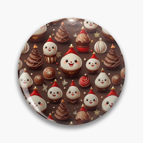 Item preview, Chocolate Treats: A whimsical pattern with chocolates shaped like Happy Christmas treats, adding a touch of magic to any project. designed and sold by Grang Art Artistic Designs.
