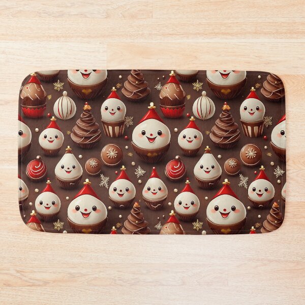 Item preview, Chocolate Treats: A whimsical pattern with chocolates shaped like Happy Christmas treats, adding a touch of magic to any project. designed and sold by Grang Art Artistic Designs.