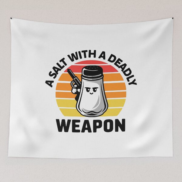 Item preview, A Salt With A Deadly Weapon! Cute Salt Shaker Pun designed and sold by PMCreative.