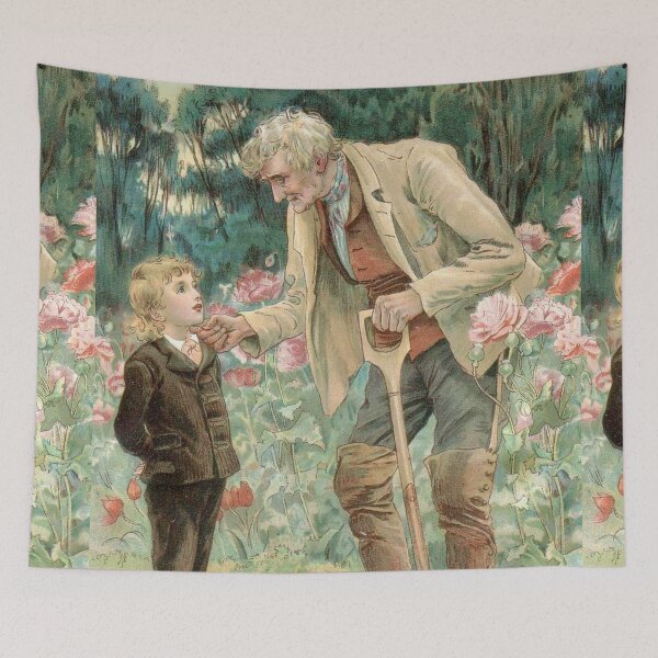 Item preview, Grampa and Grandson vintage art designed and sold by Vintage Designs +.