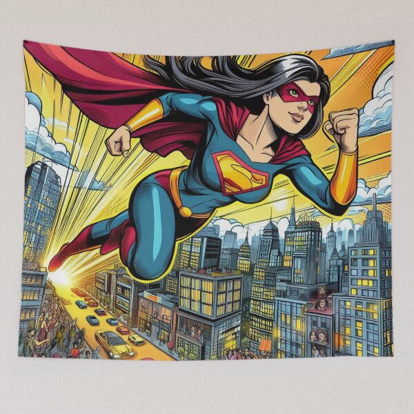 Item preview, Heroine of the Skies Soaring Over the City designed and sold by TheShadow30.