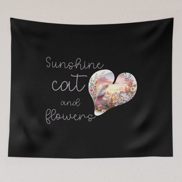 Item preview, Love: Sunshine cat and flowers designed and sold by MatysDesign.