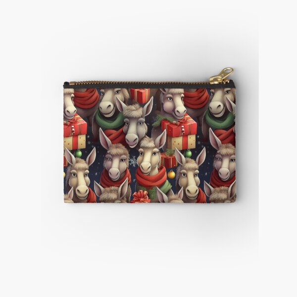 Item preview, Donkey's Christmas Parade: A busy pattern featuring lots of donkeys delivering gifts.  designed and sold by Grang Art Artistic Designs.