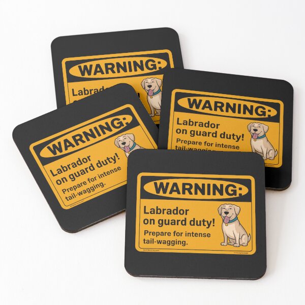 Item preview, Warning Sign - Labrador on Guard Duty! Funny Dog Design designed and sold by MonkiFlipp.