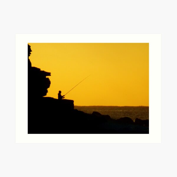 Fishing at Dawn Art Print